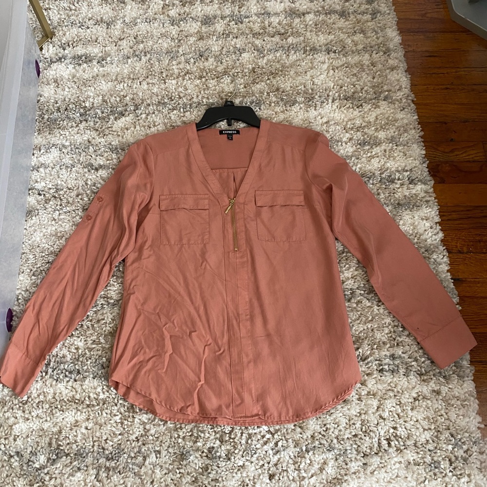 Express Half Zip Up‎ Blouse
